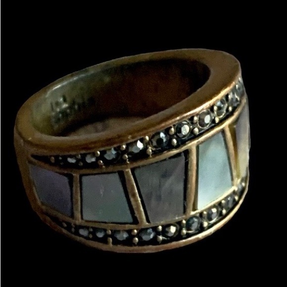 LIA SOPHIA MOP Mother of Pearl & Moissanite Stone Woman’s Jewelry Ring Size 6 - Picture 2 of 6